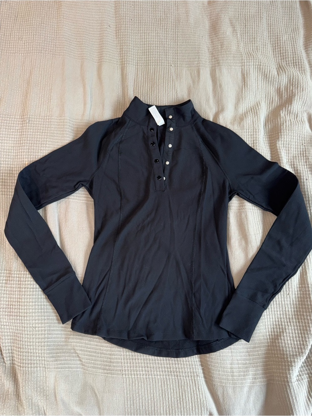 90 Degree By Reflex Black Long-Sleeve chill tech rib eden snap jacket